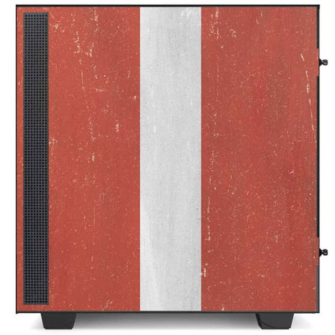 Latvia Flag Distressed NZXT H510 Compact ATX Mid-Tower Case Skin