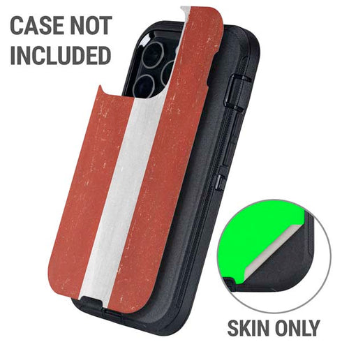 Latvia Flag Distressed Otterbox Defender iPhone Skin