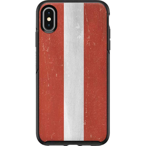Latvia Flag Distressed Otterbox Symmetry iPhone Skin