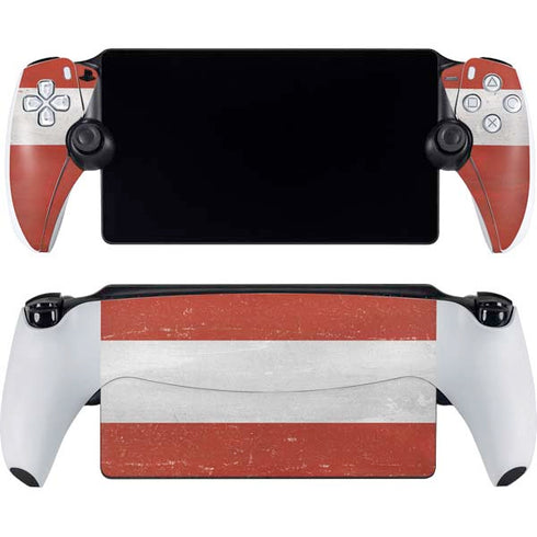 Latvia Flag Distressed PlayStation Portal Remote Player Skin