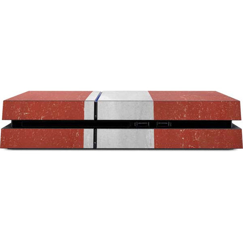 Latvia Flag Distressed PS4 Console Skin