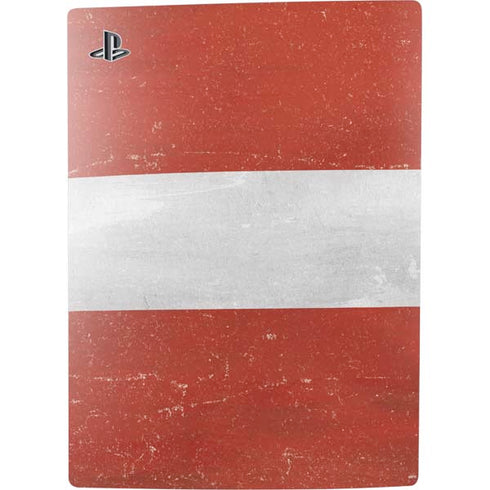 Latvia Flag Distressed PS5 Console Skin