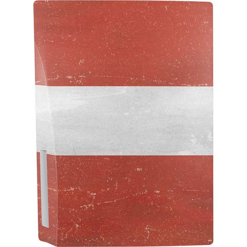 Latvia Flag Distressed PS5 Console Skin