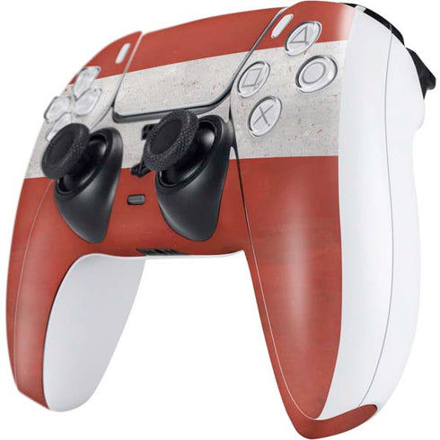 Latvia Flag Distressed PS5 Controller Skin