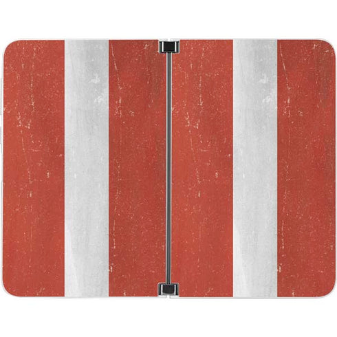 Latvia Flag Distressed Surface Duo Skin
