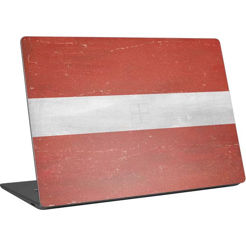 Latvia Flag Distressed Surface Laptop 4 15in Skin