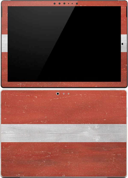 Latvia Flag Distressed Surface Pro 4 Skin