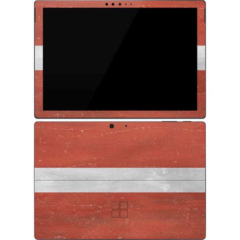 Latvia Flag Distressed Surface Pro 7 Skin
