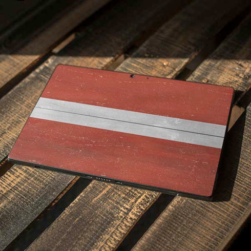 Latvia Flag Distressed Surface Pro 7 Skin