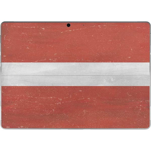 Latvia Flag Distressed Surface Pro 8 Skin