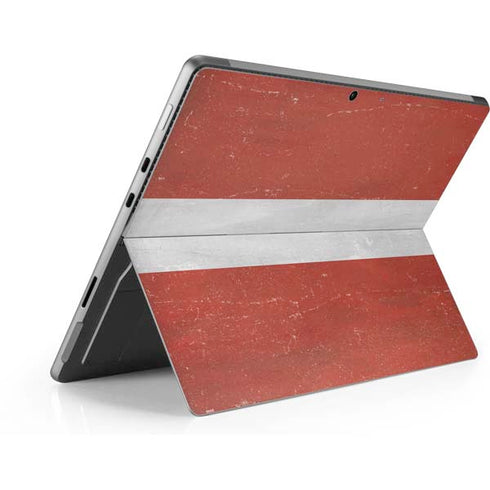 Latvia Flag Distressed Surface Pro 8 Skin