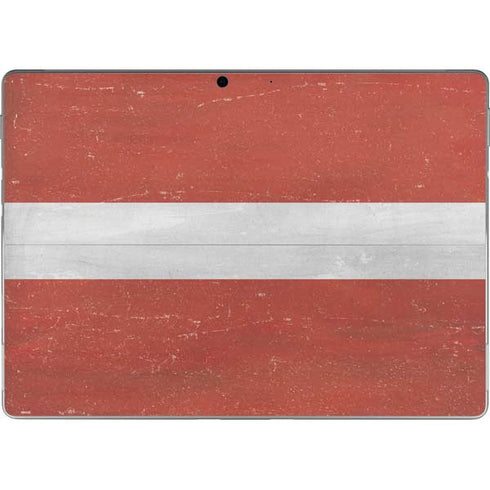 Latvia Flag Distressed Surface Pro 9 Skin