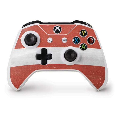 Latvia Flag Distressed Xbox One S Controller Skin