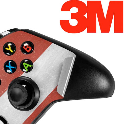 Latvia Flag Distressed Xbox One X Controller Skin
