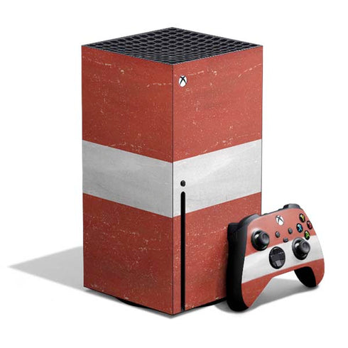 Latvia Flag Distressed Xbox Series X Bundle Skin
