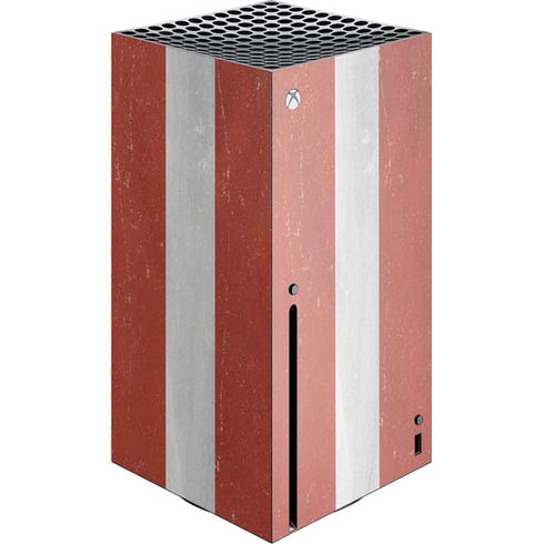 Latvia Flag Distressed Xbox Series X Console Skin