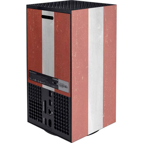 Latvia Flag Distressed Xbox Series X Console Skin