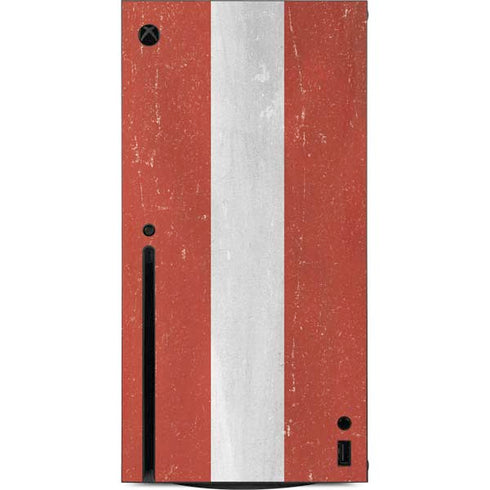 Latvia Flag Distressed Xbox Series X Console Skin