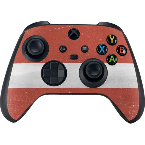 Latvia Flag Distressed Xbox Series X Controller Skin