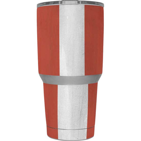 Latvia Flag Distressed Yeti 30oz Rambler Tumbler Skin