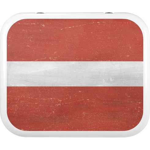 Latvia Flag Distressed YETI Roadie 24 Hard Cooler Skin