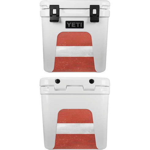 Latvia Flag Distressed YETI Roadie 24 Hard Cooler Skin