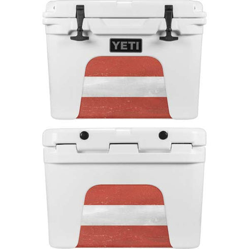 Latvia Flag Distressed YETI Tundra 35 Hard Cooler Skin