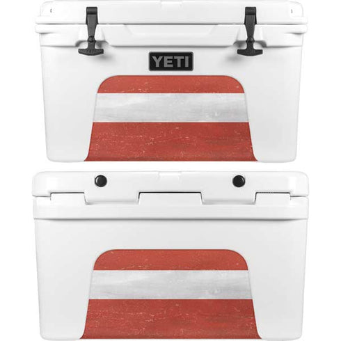 Latvia Flag Distressed YETI Tundra 45 Hard Cooler Skin