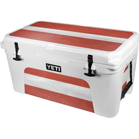 Latvia Flag Distressed YETI Tundra 65 Hard Cooler Skin