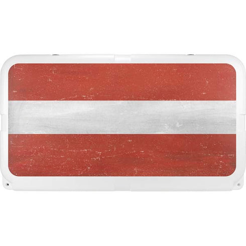 Latvia Flag Distressed YETI Tundra 65 Hard Cooler Skin