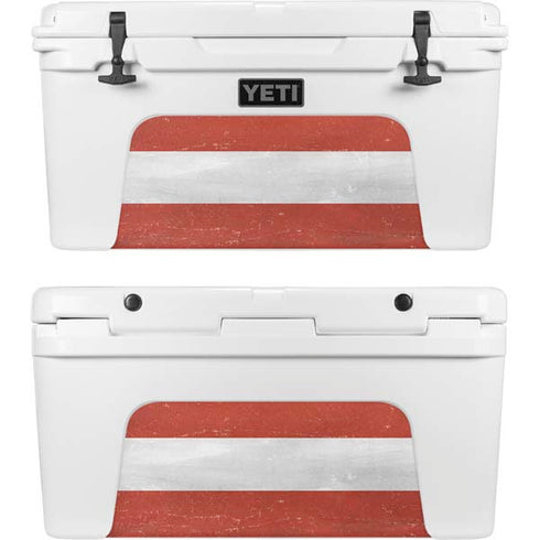 Latvia Flag Distressed YETI Tundra 65 Hard Cooler Skin