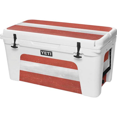 Latvia Flag Distressed YETI Tundra 75 Hard Cooler Skin