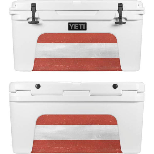 Latvia Flag Distressed YETI Tundra 75 Hard Cooler Skin