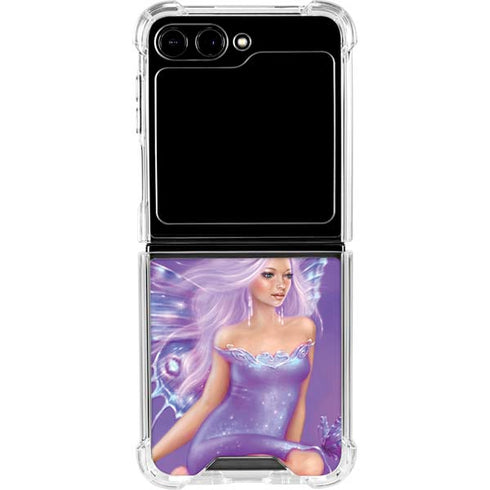 Lavender Moon Fairy by Rachel Anderson Galaxy Z Flip5 5G Clear Case