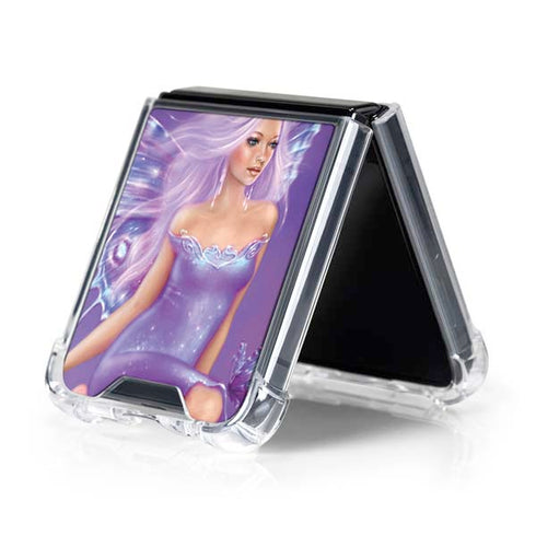 Lavender Moon Fairy by Rachel Anderson Galaxy Z Flip5 5G Clear Case