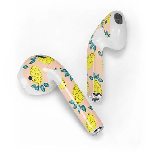 Bouffants and Broken Hearts Lemon Party Apple AirPods Skin