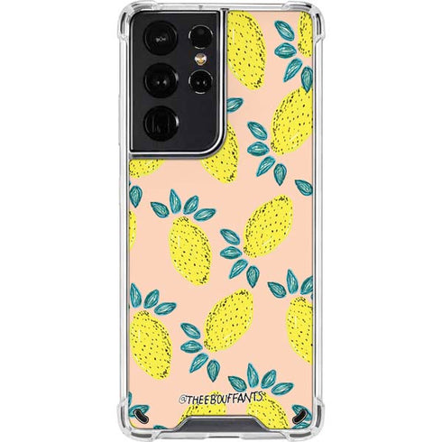 Bouffants and Broken Hearts Lemon Party Galaxy S21 Ultra 5G Clear Case