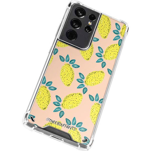 Bouffants and Broken Hearts Lemon Party Galaxy S21 Ultra 5G Clear Case