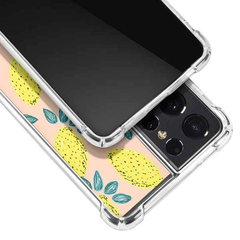 Bouffants and Broken Hearts Lemon Party Galaxy S21 Ultra 5G Clear Case