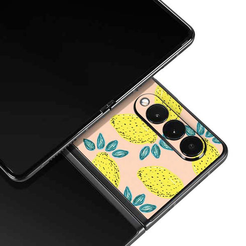 Bouffants and Broken Hearts Lemon Party Galaxy Z Fold3 5G Skin