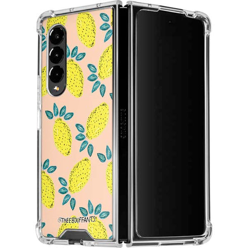 Bouffants and Broken Hearts Lemon Party Galaxy Z Fold4 5G Clear Case