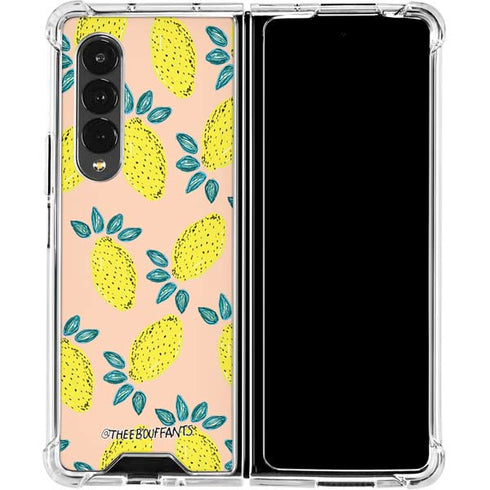 Bouffants and Broken Hearts Lemon Party Galaxy Z Fold4 5G Clear Case