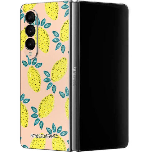 Bouffants and Broken Hearts Lemon Party Galaxy Z Fold4 5G Skin