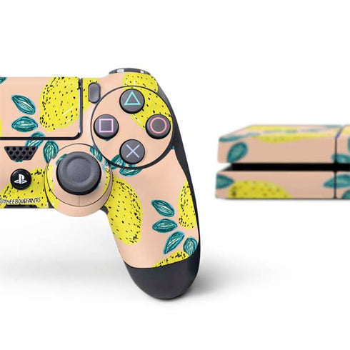 Bouffants and Broken Hearts Lemon Party PS4 Console and Controller Bundle Skin