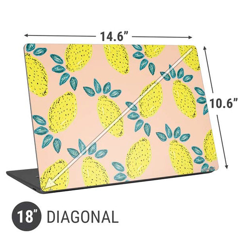 Bouffants and Broken Hearts Lemon Party Universal Laptop 18in (14.6 x 10.6in) Skin
