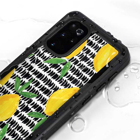 Bouffants and Broken Hearts Lemons 2 Galaxy S20 Plus Waterproof Case