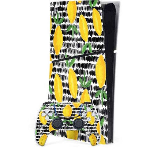 Bouffants and Broken Hearts Lemons 2 PS5 Slim Digital Edition Console Skin