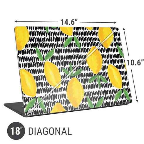 Bouffants and Broken Hearts Lemons 2 Universal Laptop 18in (14.6 x 10.6in) Skin