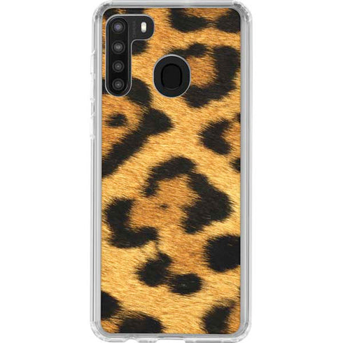 Leopard Animal Print Galaxy A21 Clear Case