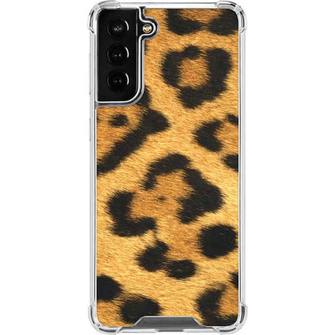Leopard Animal Print Galaxy S21 FE Clear Case